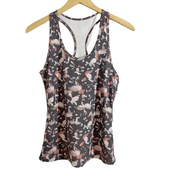 Zella Multicolor Abstract Print Racerback Tank Top, Size Small - Picture 1 of 9